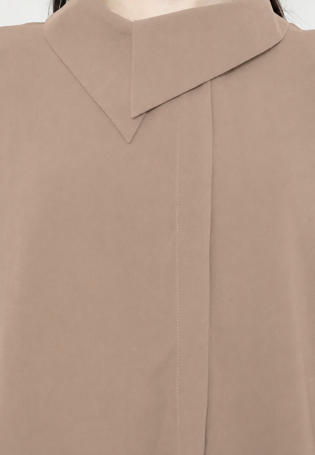 Sonia Draffery Blouse Long Sleeve | Soft Brown And Maroon