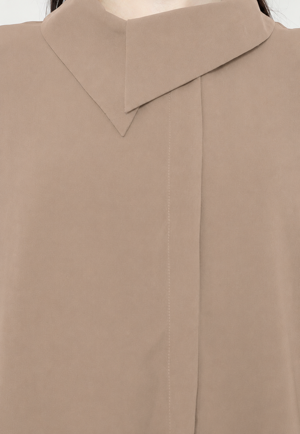 Sonia Draffery Blouse Long Sleeve | Soft Brown And Maroon