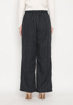 Amalia Stripes Long Pants | Black