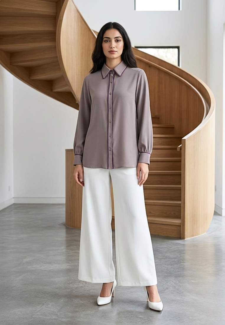 Aveline Tops Shirt – Premium Soft | Taupe