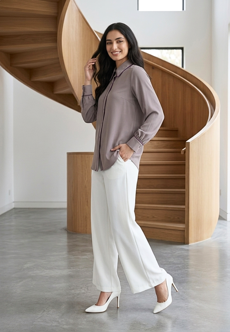 Aveline Tops Shirt – Premium Soft | Taupe