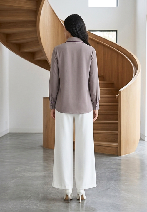 Aveline Tops Shirt – Premium Soft | Taupe
