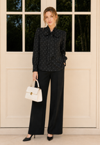 Clarisse Polka Blouse | Black And White