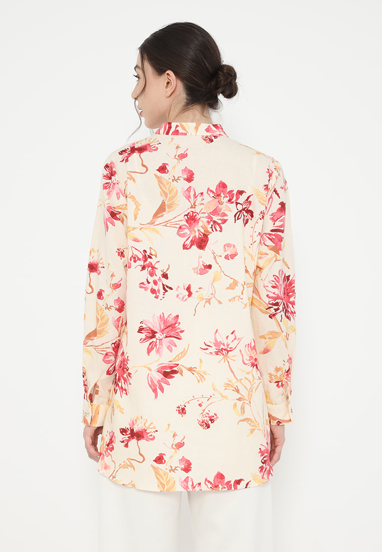 Cressida Tops Floral Motif | Cream