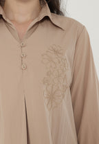 Fanny V-Neck Blouse | Brown