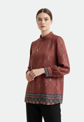 Samira Blouse Etnik Armany Silk | Terracota