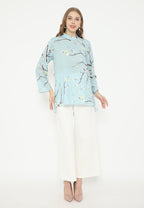 Amoura Tops With Sanghai Neck | Blue