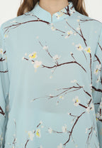 Amoura Tops With Sanghai Neck | Blue