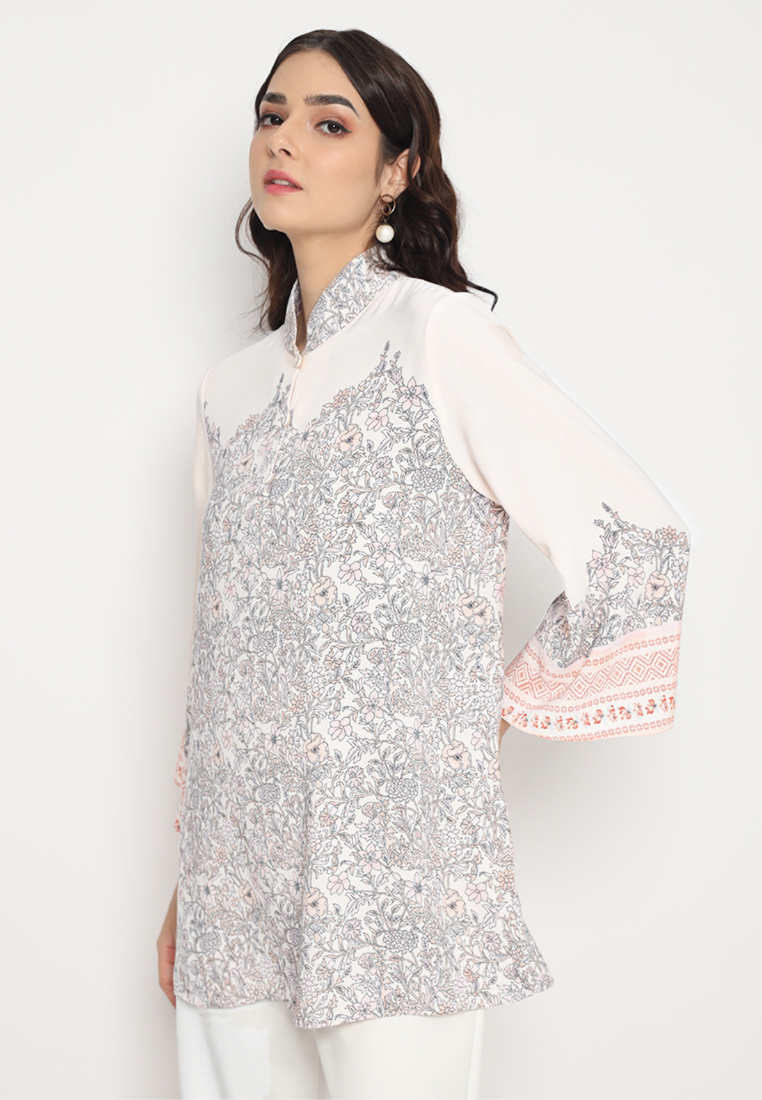 Velisa Blouse With Paisley Motif | White