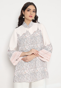 Velisa Blouse With Paisley Motif | White