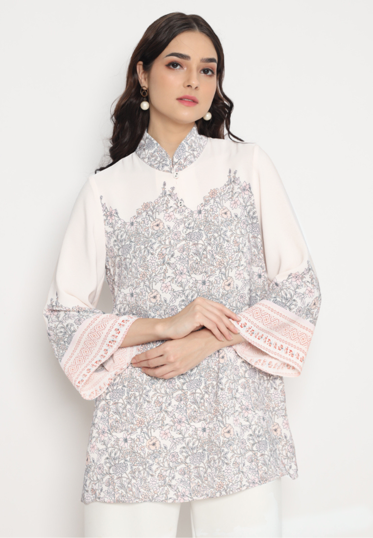 Velisa Blouse With Paisley Motif | White