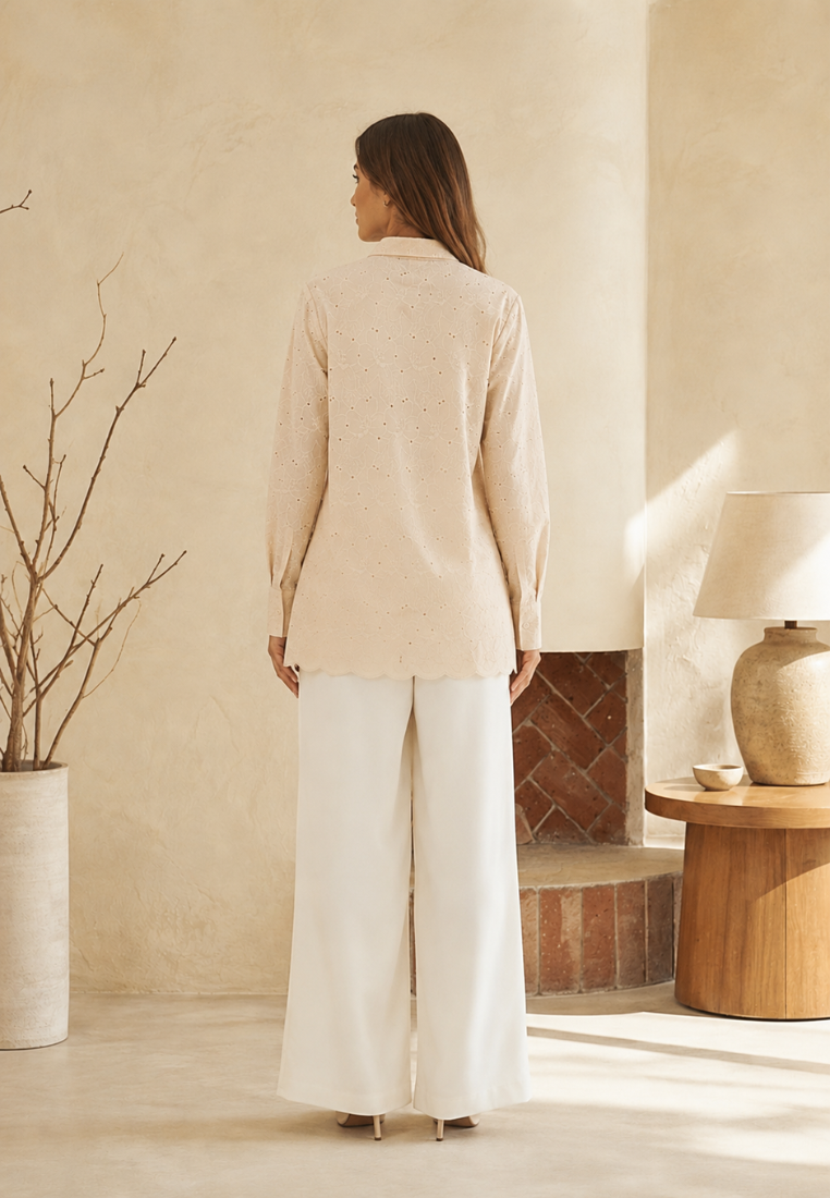 Riby Shirt Cutbol With Long Sleeve | Cream