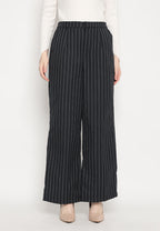Amalia Stripes Long Pants | Black