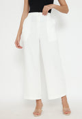 Aura High Waist Leg Pants | White