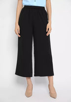 Denissa Casual Women Long Culottes | Black