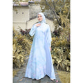Arcelia Muslim Long Dress Armany Silk | Blue