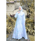 Arcelia Muslim Long Dress Armany Silk | Blue