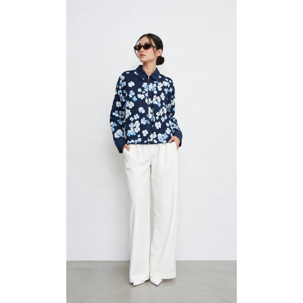 Lunessa Bloom Denim Jacket | Dark Denim