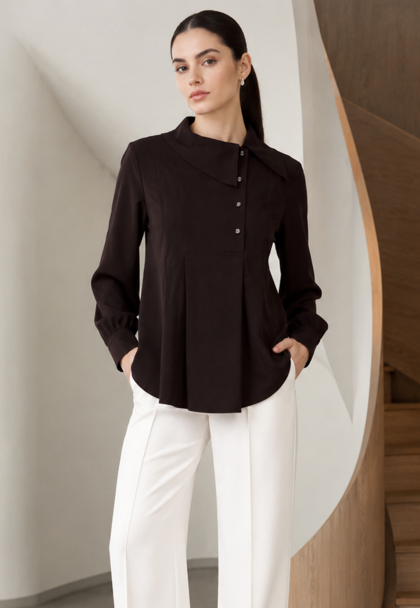 Aurelli Blouse In Black By Brilliant Girl