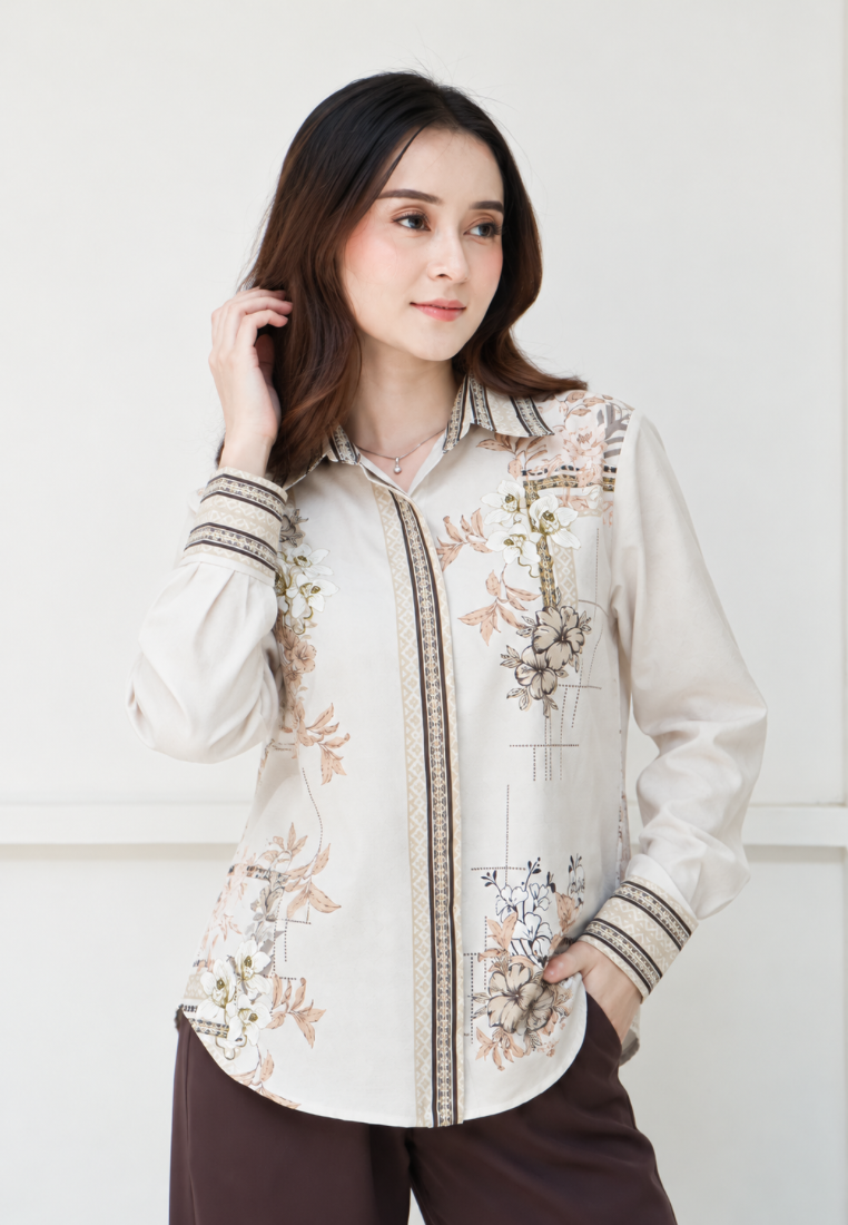Kirana Floral Shirt | Cream