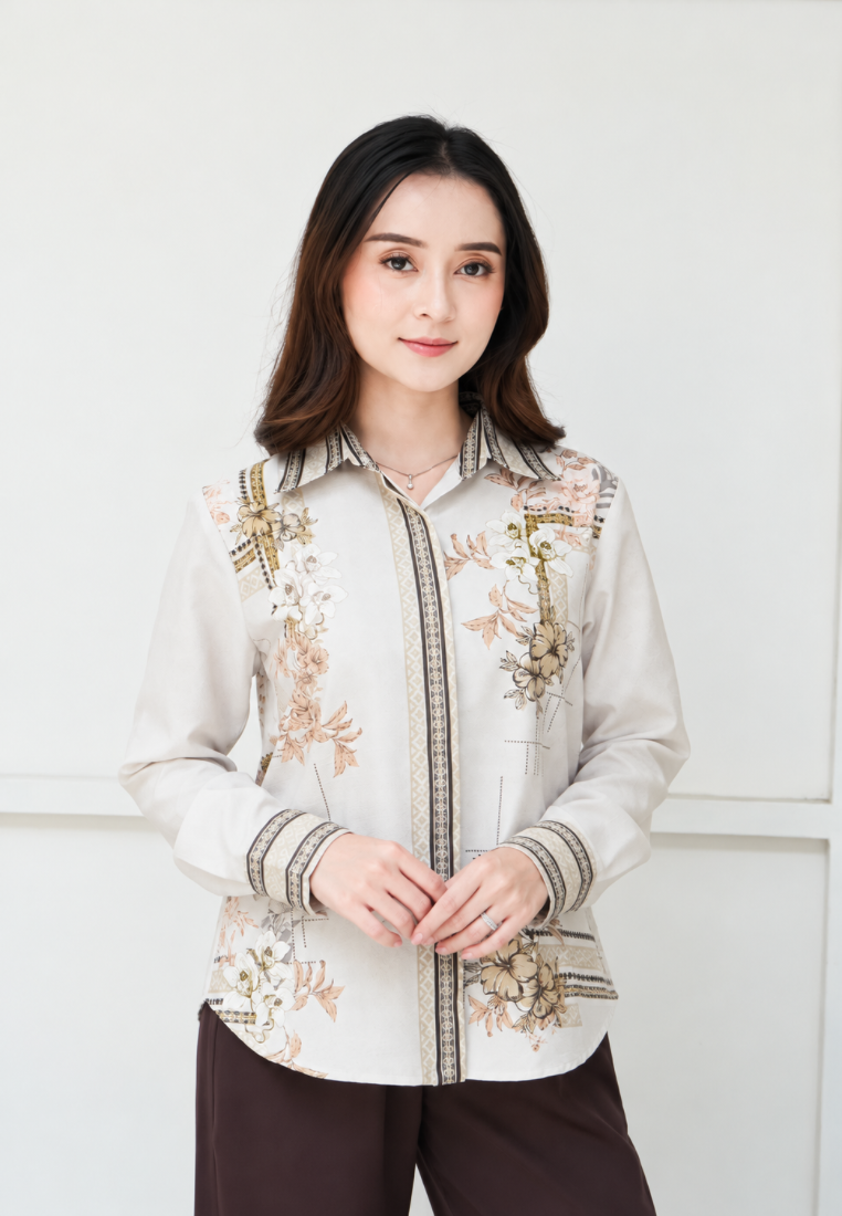 Kirana Floral Shirt | Cream