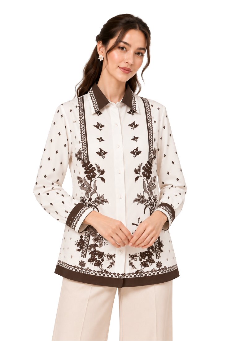 Lisette Floral Shirt | Cream