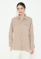 Maribelle Stripe Shirt With Long Sleeve | Cream