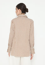 Maribelle Stripe Shirt With Long Sleeve | Cream