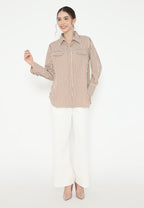 Maribelle Stripe Shirt With Long Sleeve | Cream