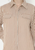 Maribelle Stripe Shirt With Long Sleeve | Cream