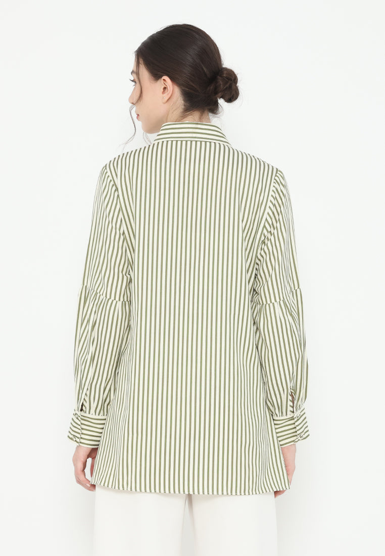 Aria Stripes Shirt | Cream