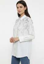 Gardenia Tops With Floral | White