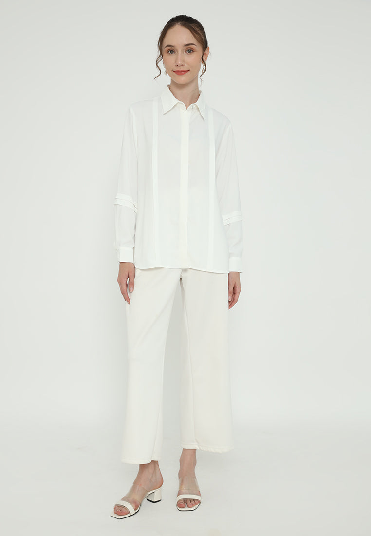 Clarisse Tops With Long Sleeve | White