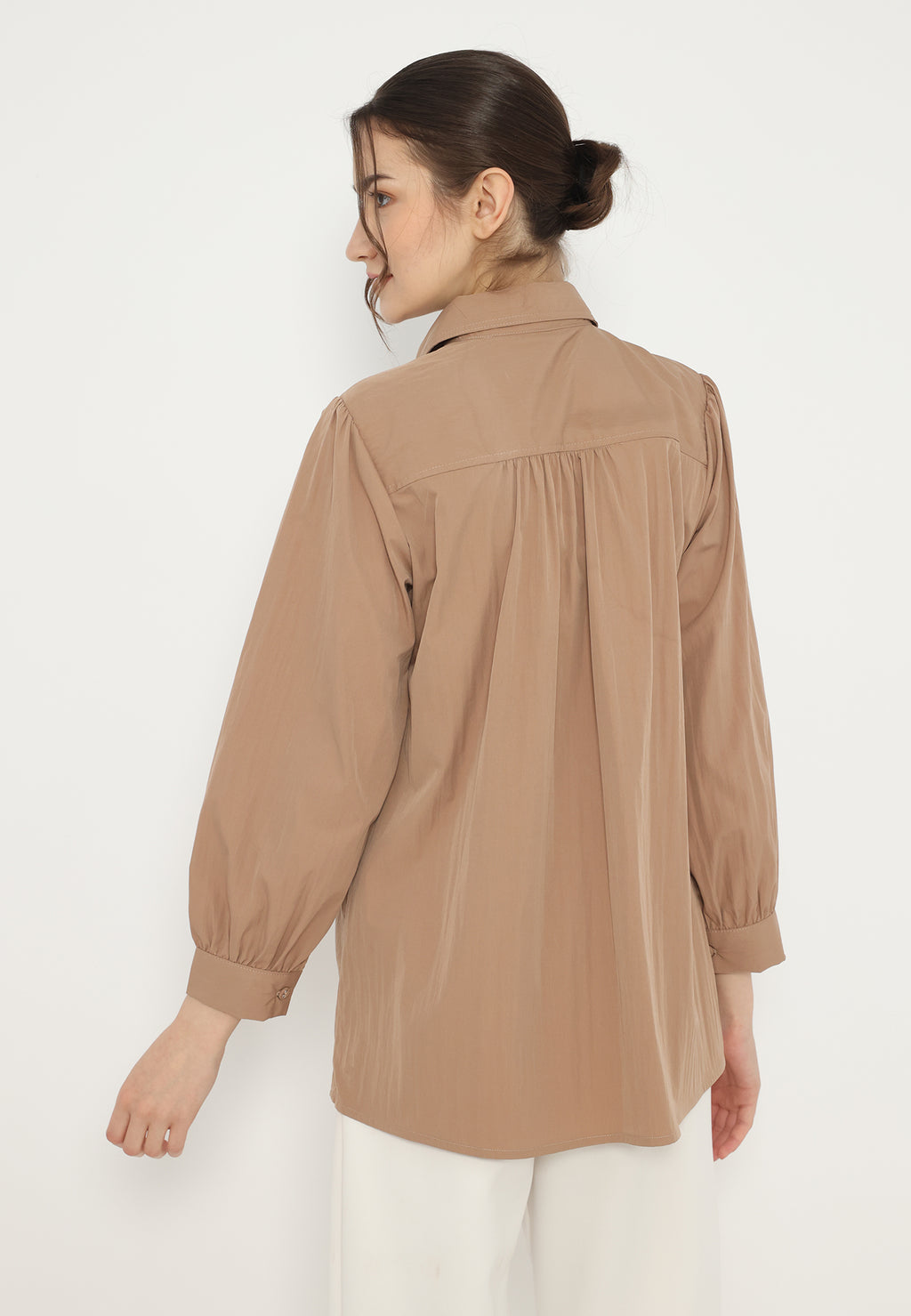 Sorelle Tops Cotton Embroidery | Brown