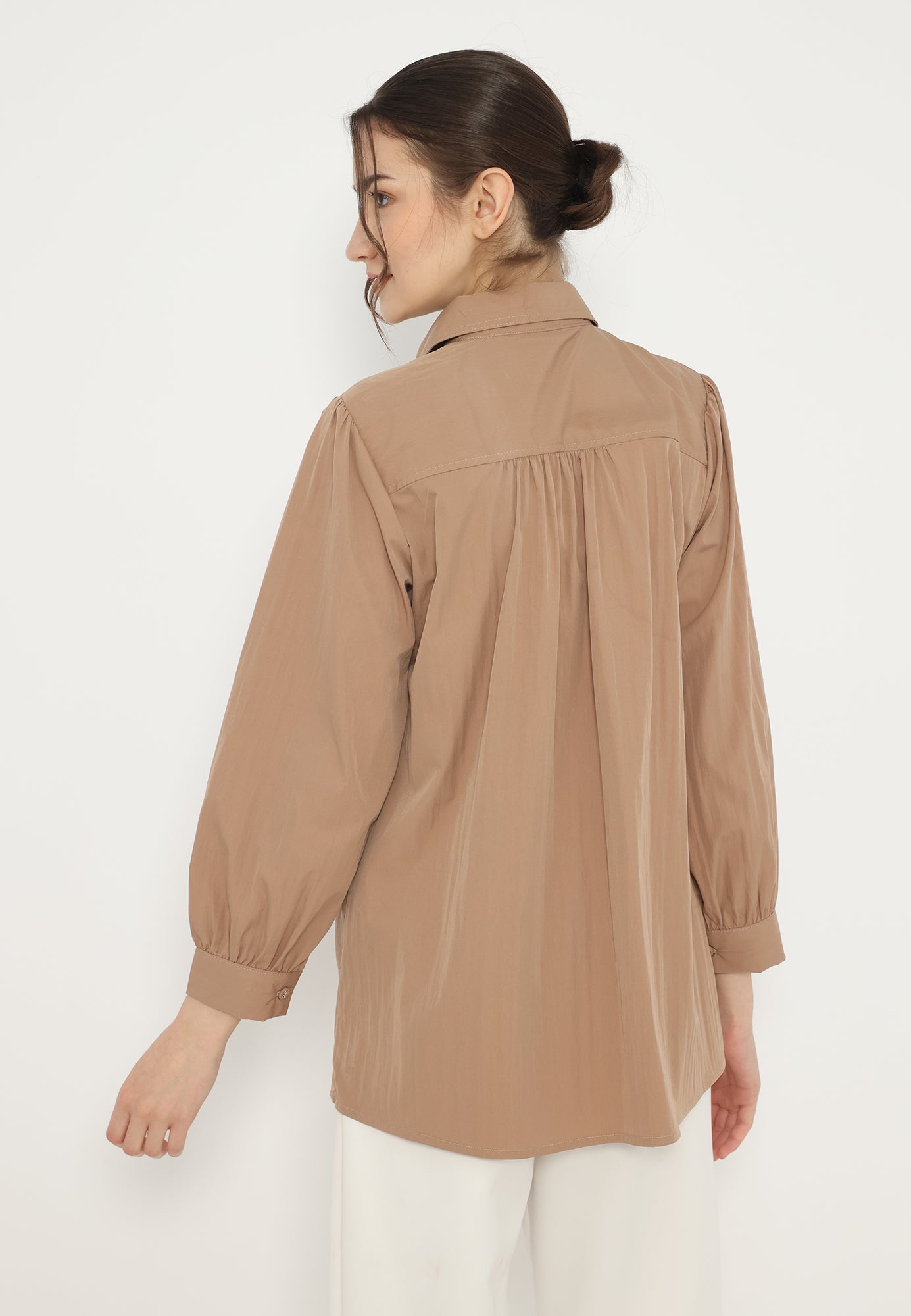 Sorelle Tops Cotton Embroidery | Brown