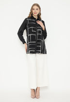 Ordea Abstract Lines Shirt | Black