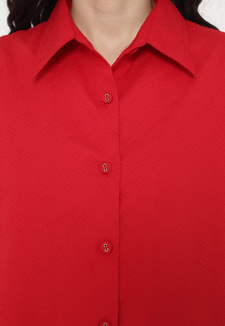 Manohara Tops With Texture | Red