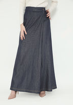 Elara Wrap Culotte | Dark Denim