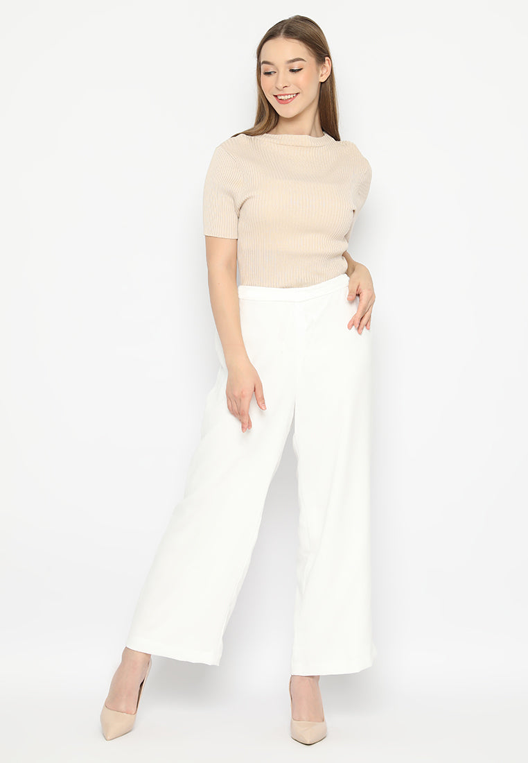Jeddah Plain Long Cullote | Broken White