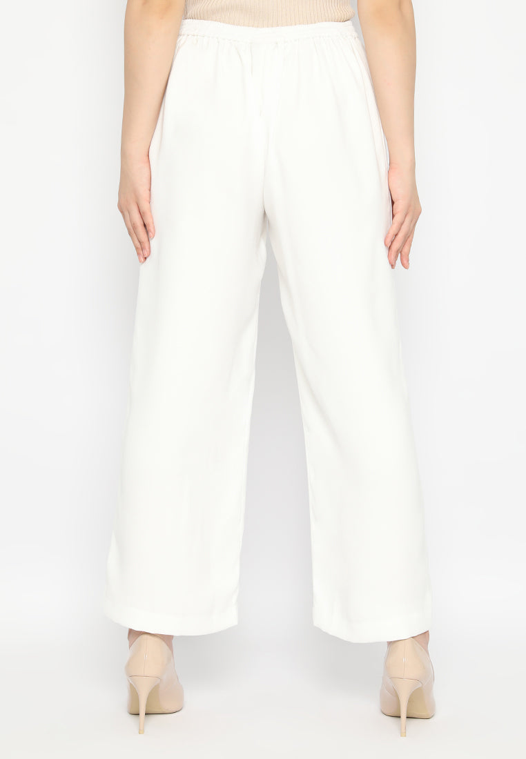 Jeddah Plain Long Cullote | Broken White