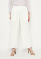 Amalia Plain Pants | White