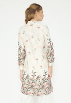 Selena Tunic Crepe Kerah Sanghai Long Sleeve | Cream