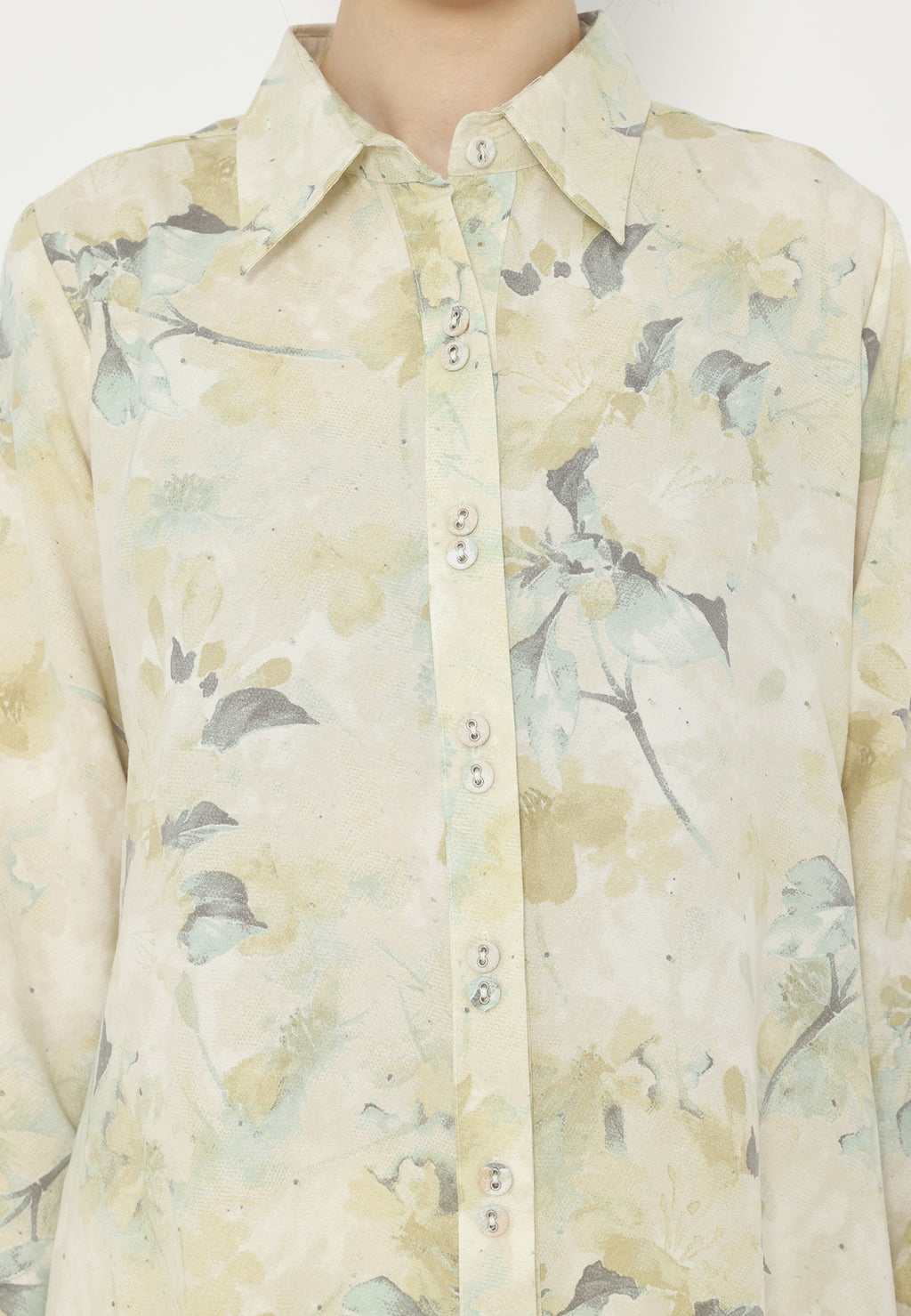 Grace Tunic Floral Motif | Cream