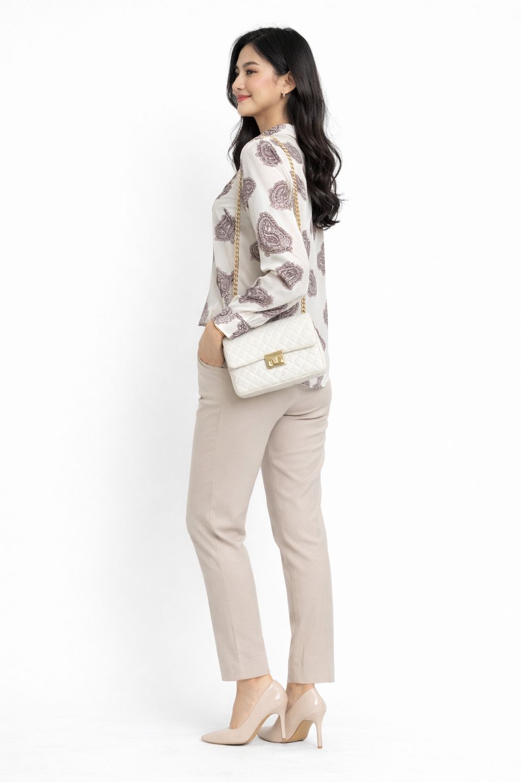 Maine Chiffon Blouse | White